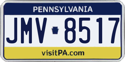 PA license plate JMV8517