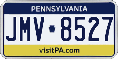 PA license plate JMV8527