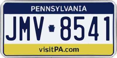 PA license plate JMV8541