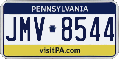 PA license plate JMV8544