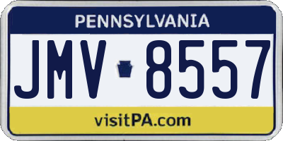 PA license plate JMV8557