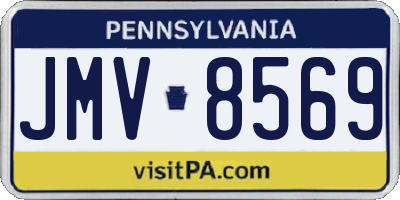 PA license plate JMV8569