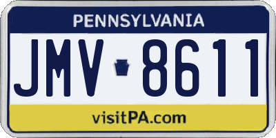 PA license plate JMV8611