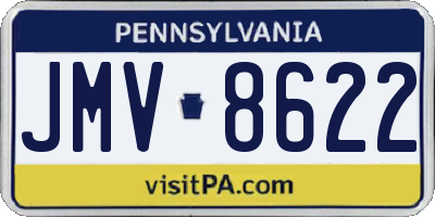PA license plate JMV8622