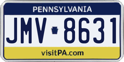 PA license plate JMV8631