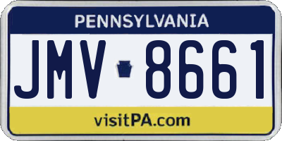 PA license plate JMV8661