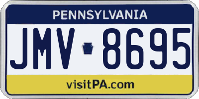 PA license plate JMV8695