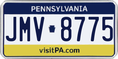 PA license plate JMV8775