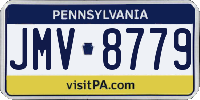 PA license plate JMV8779