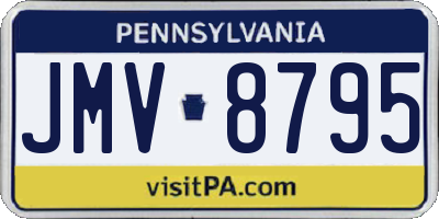 PA license plate JMV8795