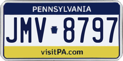 PA license plate JMV8797