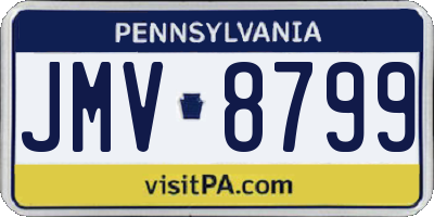 PA license plate JMV8799
