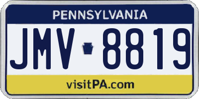 PA license plate JMV8819