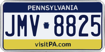 PA license plate JMV8825
