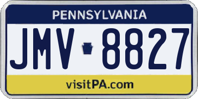 PA license plate JMV8827
