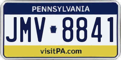 PA license plate JMV8841