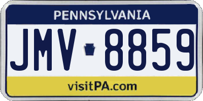 PA license plate JMV8859
