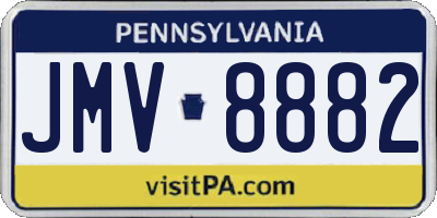 PA license plate JMV8882