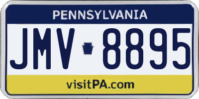 PA license plate JMV8895