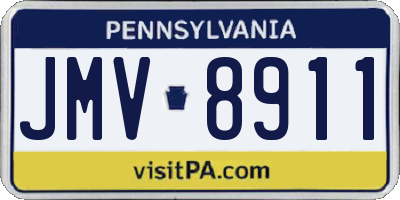PA license plate JMV8911