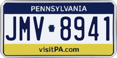 PA license plate JMV8941