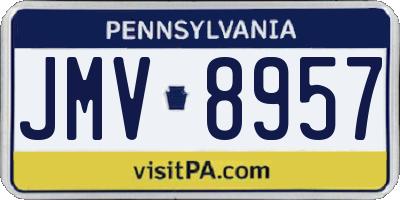 PA license plate JMV8957