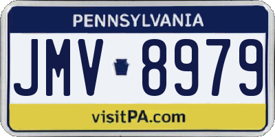 PA license plate JMV8979