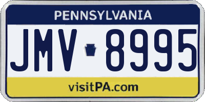 PA license plate JMV8995