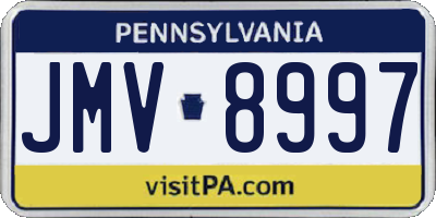 PA license plate JMV8997