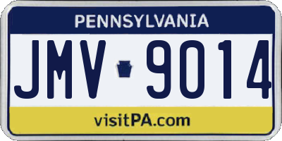 PA license plate JMV9014