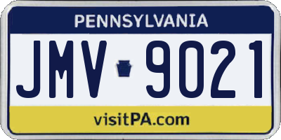 PA license plate JMV9021