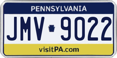 PA license plate JMV9022