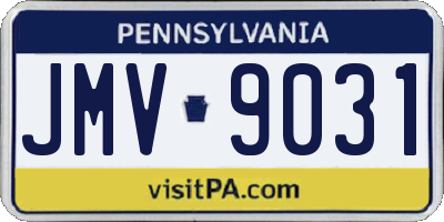 PA license plate JMV9031