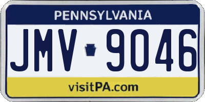 PA license plate JMV9046
