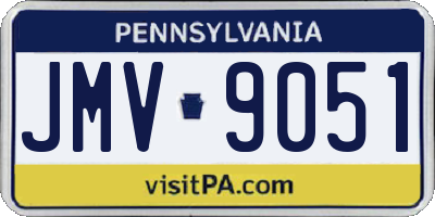 PA license plate JMV9051