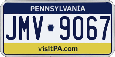 PA license plate JMV9067