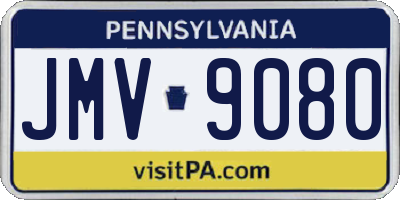 PA license plate JMV9080