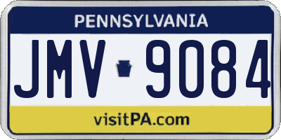 PA license plate JMV9084