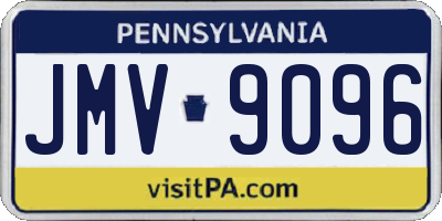 PA license plate JMV9096