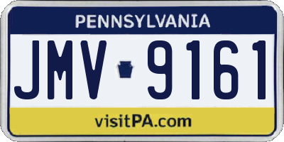PA license plate JMV9161