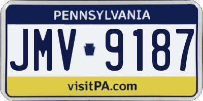 PA license plate JMV9187