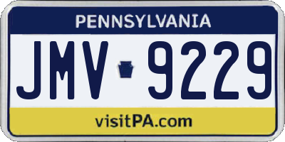 PA license plate JMV9229