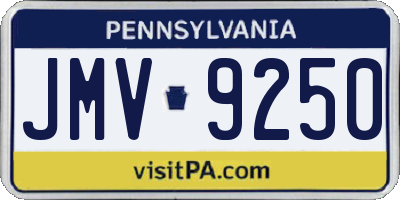 PA license plate JMV9250