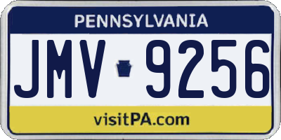 PA license plate JMV9256