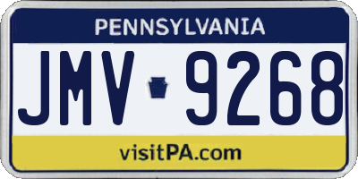 PA license plate JMV9268