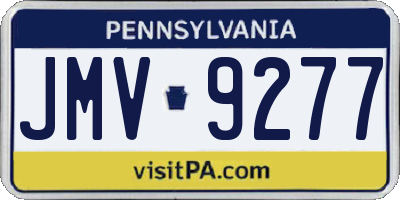 PA license plate JMV9277