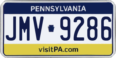 PA license plate JMV9286