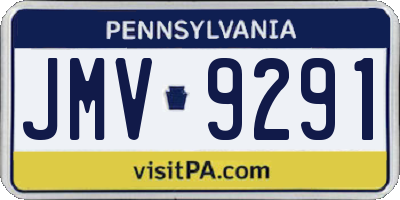 PA license plate JMV9291