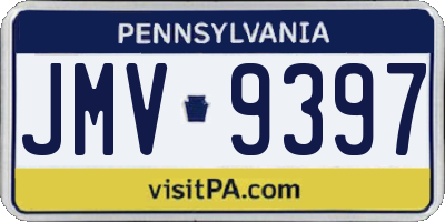 PA license plate JMV9397
