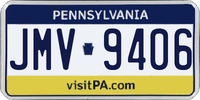 PA license plate JMV9406